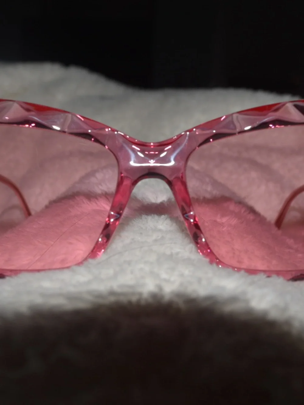 Pink Sunglasses with Decorative Stud Accent - Women's Accessories
